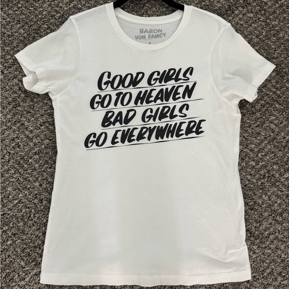 Baron Von Fancy Graphic T-Shirt , White